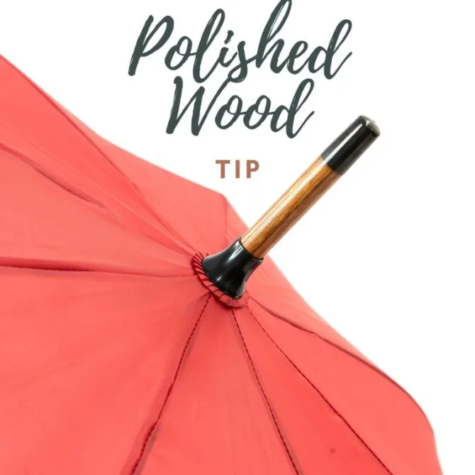Red Wood Stick Umbrella