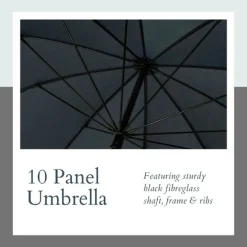 StormStar Windproof Black Golf Umbrella