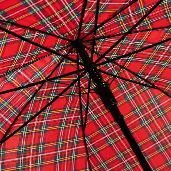 Tartan Walking Umbrella – Royal Stewart or Black Watch Tartan Walking Umbrellas