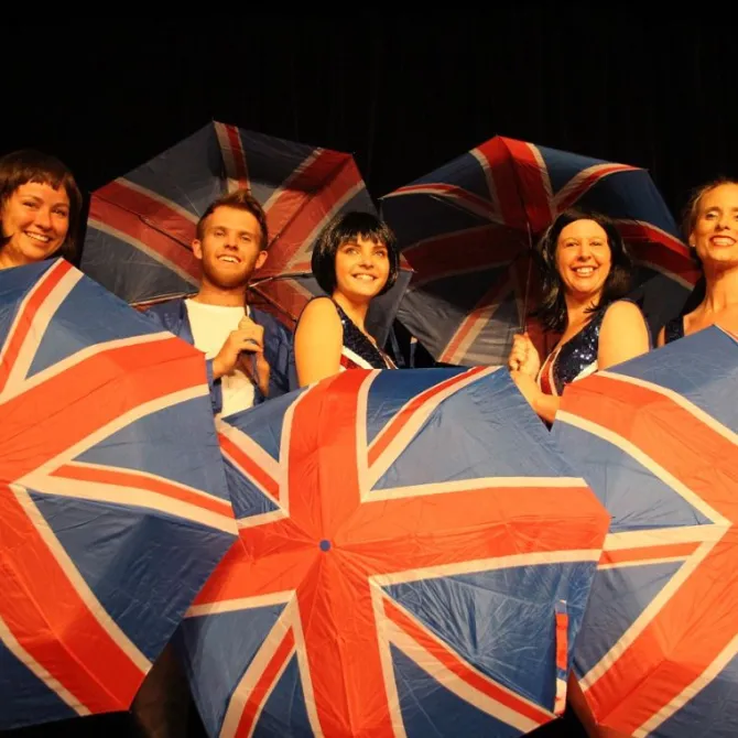 Union Jack Compact Telescopic Umbrella
