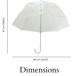 Vision Clear White Trim Dome Umbrella