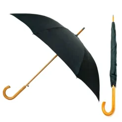 Warwick Black Windproof Walking Umbrella