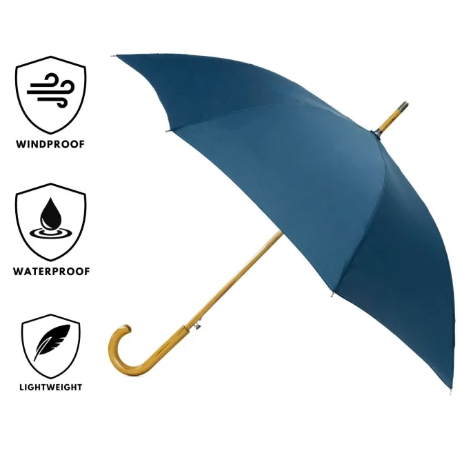 Warwick Dark Blue Windproof Walking Umbrella