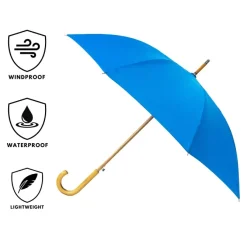 Warwick Mid Blue Windproof Walking Umbrella