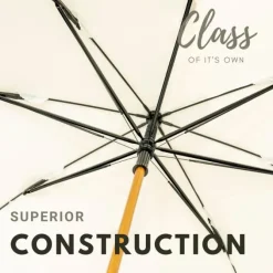 Warwick White Windproof Walking Umbrella