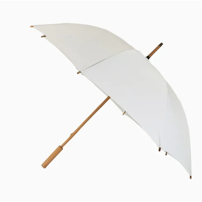 White Eco Umbrella – ECO GENIUS – Bamboo – Recycled Plastics