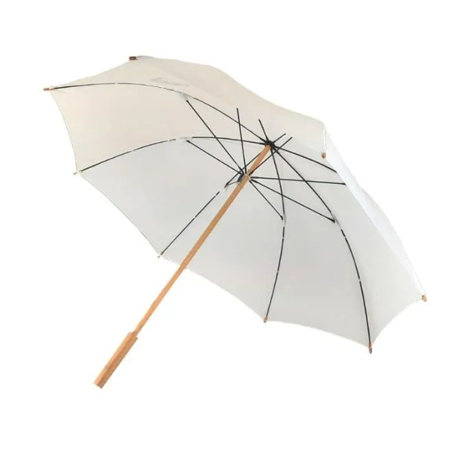 White Eco Umbrella – ECO GENIUS – Bamboo – Recycled Plastics