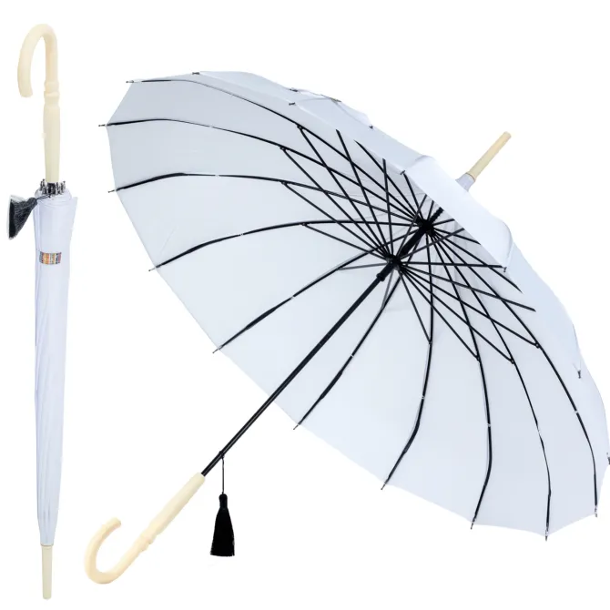 White Oriental Pagoda Umbrella