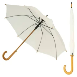 Wood Stick Umbrella – Ivory
